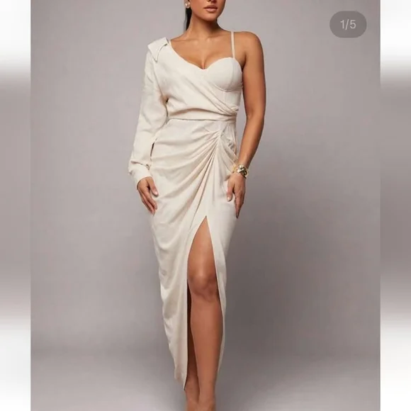 JLUXLABEL Cream Textured Fabric - Picture 3 of 9